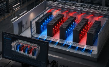 数据中心气流三维动画怎样显示冷热通道