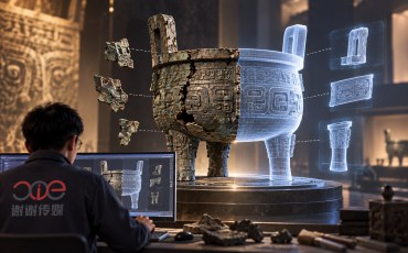 文物数字复原动画如何标明推测部分