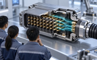 连接器产品三维动画怎样区分结构与信号示意